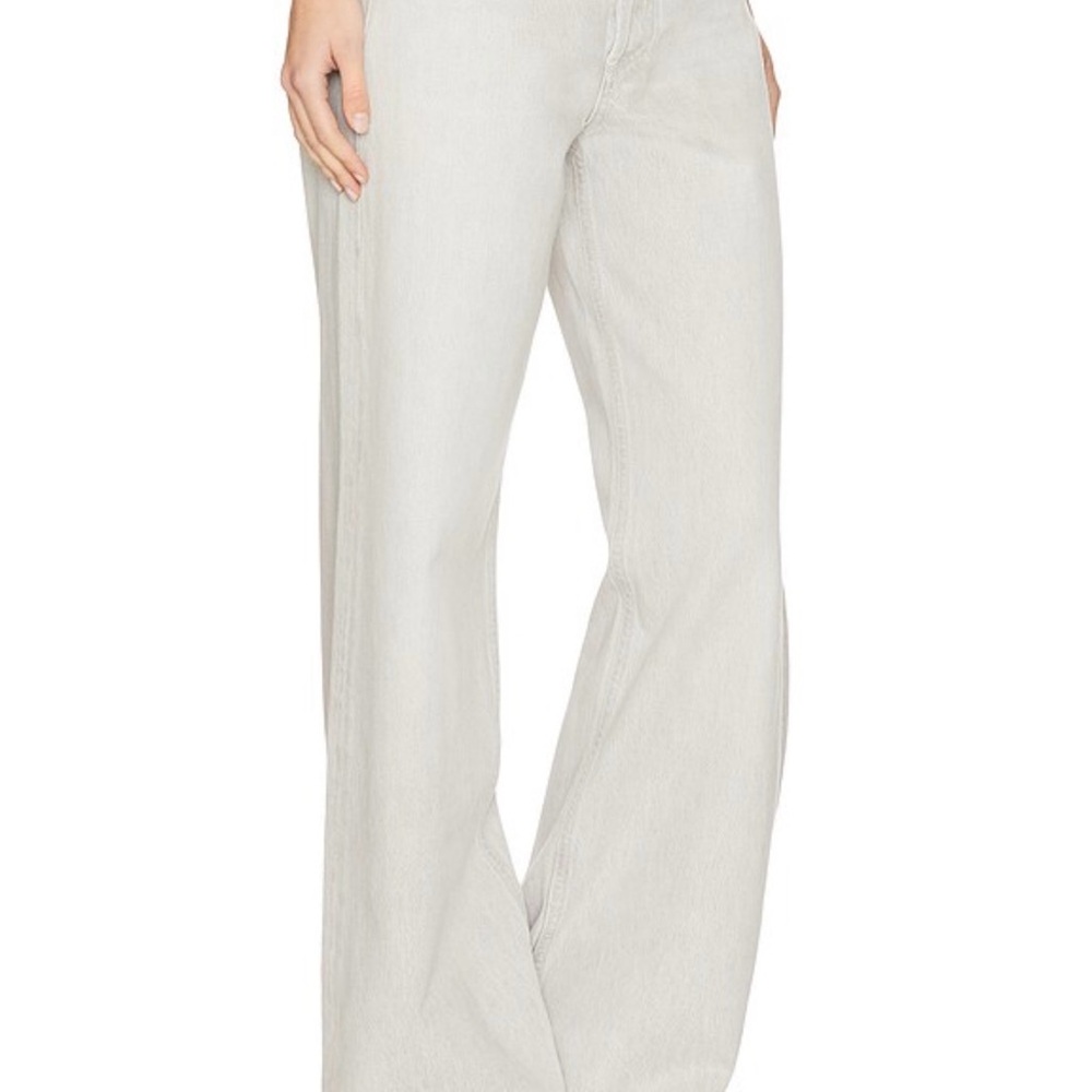 Agolde Light Gray Denim Wide leg Jeans